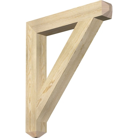 Ekena Millwork Traditional Craftsman Rough Sawn Bracket, Douglas Fir, 4"W x 28"D x 32"H BKT04X28X32TRA04RDF